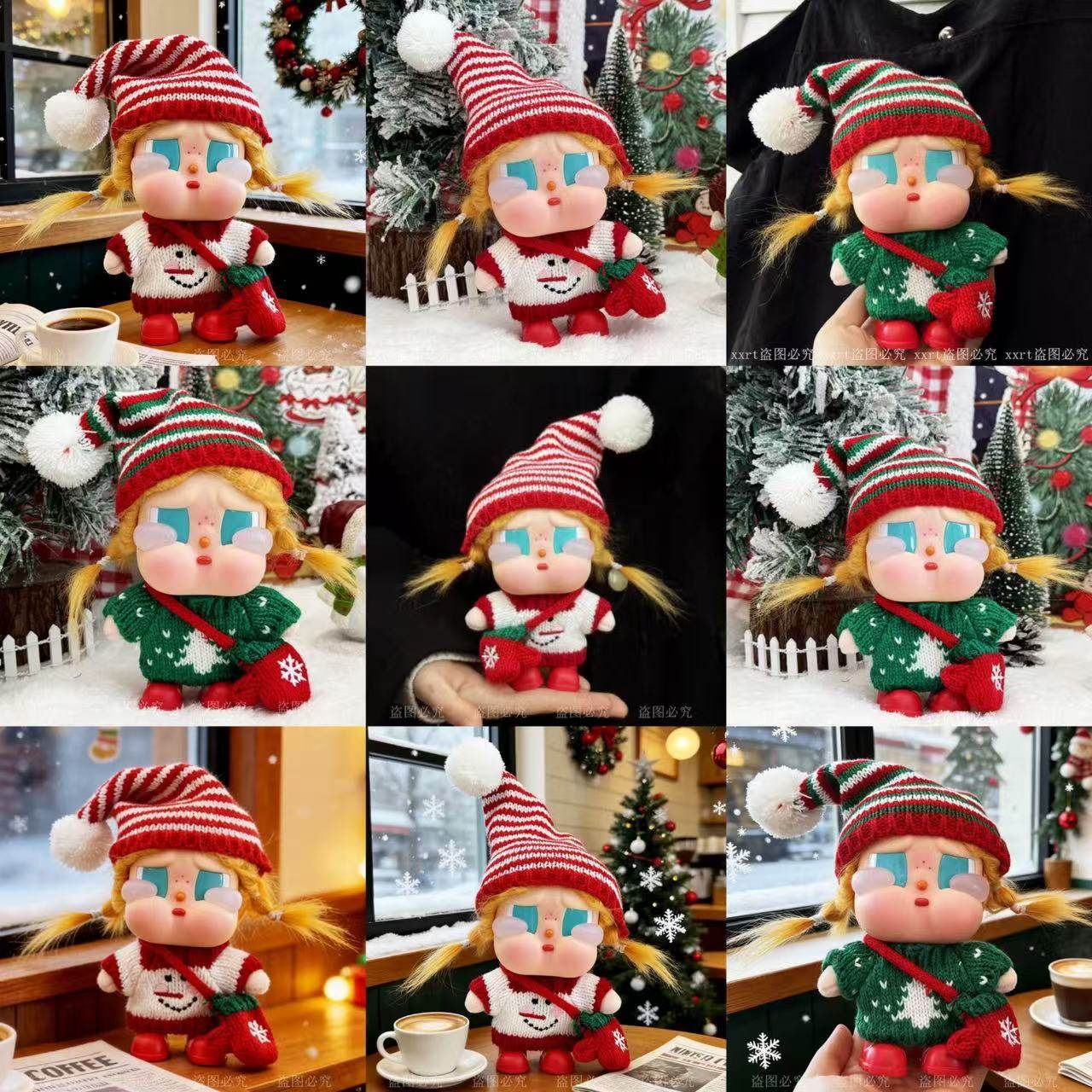 哭娃圣诞主题娃衣套装红色毛线帽雪人针织毛衣可爱换装玩具,模玩/动漫/周边/娃圈三坑/桌游,潮玩娃衣,淘宝优惠券,粉丝福利购,淘宝优惠卷