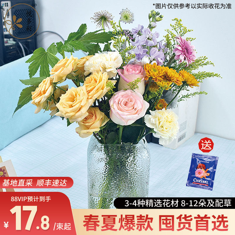春夏爆款混合系包月鲜花每周一花云南基地鲜花直发鲜切花顺丰速递
