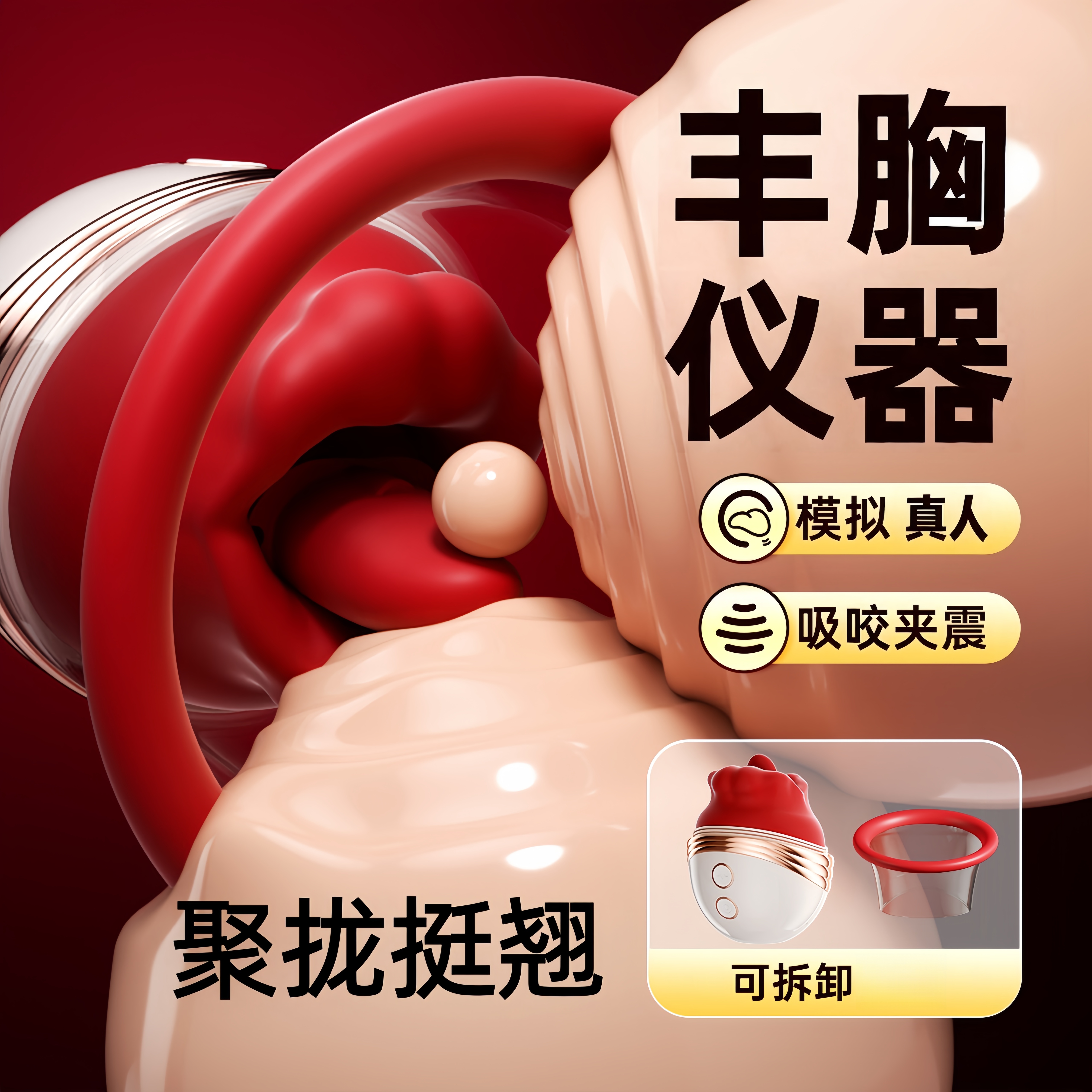 胸部按摩器女乳腺疏通产后通乳堵奶按摩快速丰乳房胸部按摩仪揉捏