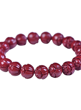 2026马年朱砂手串莲花手链本命年男女士上岸高含量紫金砂饰品礼物