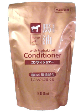 日本进口熊野油脂无硅油软酸性马油洗发水护发素沐浴露1000ml