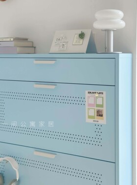 一间公寓家居全钢制超薄超窄拉手翻斗鞋柜多层玄关入户ins风