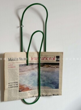 一间公寓家居回形针墙面装饰夹创意报纸杂志挂包衣帽挂钩礼物