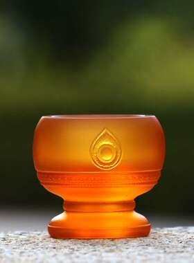 古法琉璃烛台佛前供奉佛具用品摆件居家客厅佛堂寺庙礼佛供灯佛灯