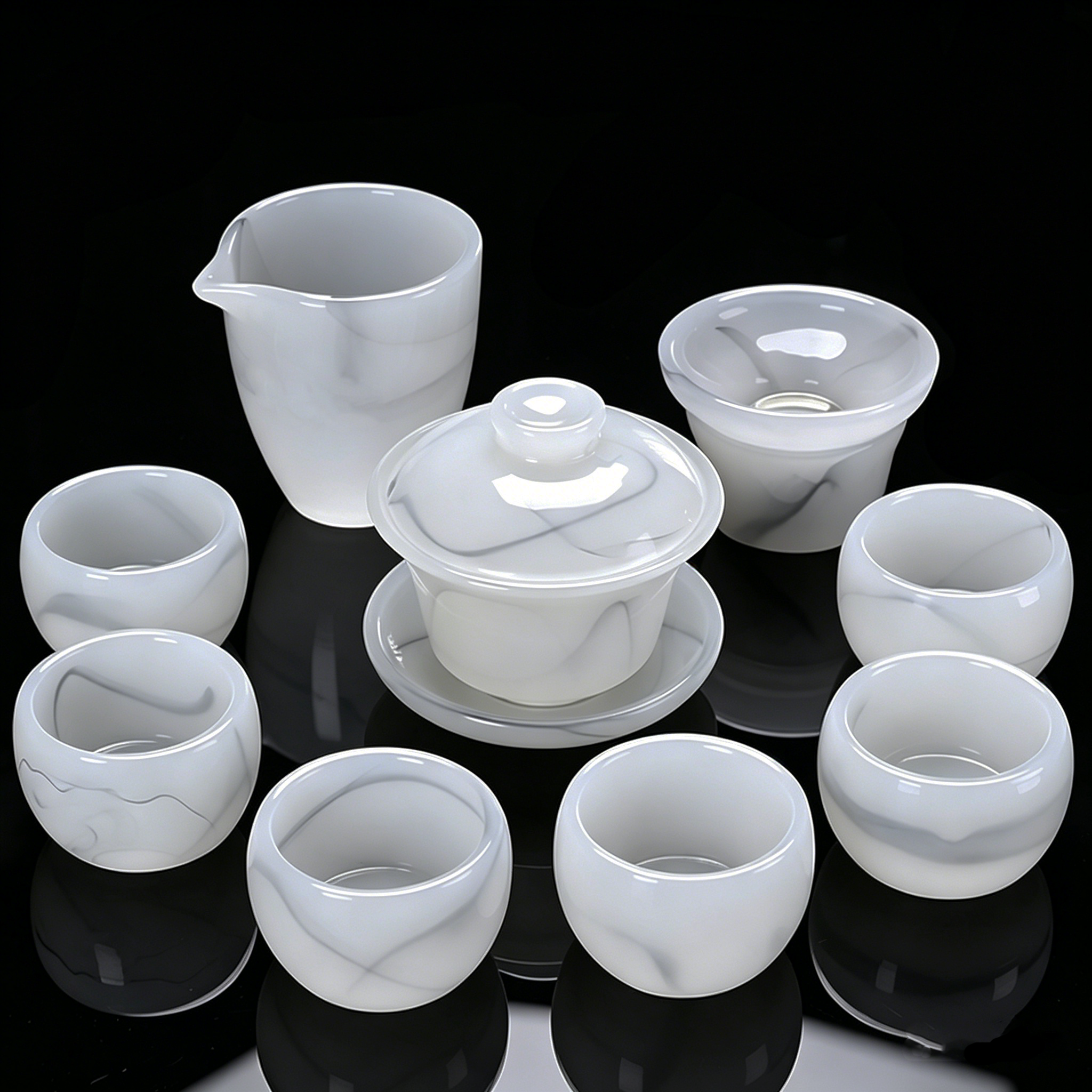 古法琉璃水墨功夫茶具套装定制