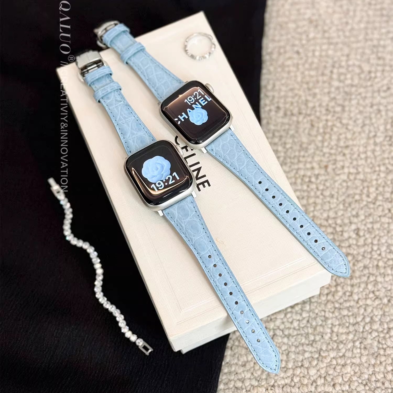 QALUO¿СƤapple watchS9/S10iwatch8ƻֱse/7/6/5/4/341/45mmŮ߼Сʵ167.6Ԫ