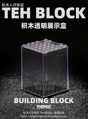 小人人偶展示盒子小颗粒积木人仔收藏收纳透明防尘罩塑料拼装玩具