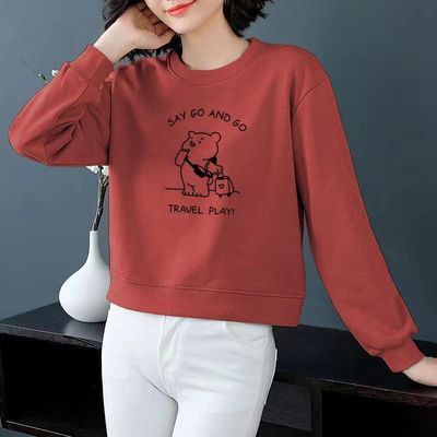 清仓捡漏亏本特价处理~100%纯棉春秋新款短款高腰韩版宽松显瘦上