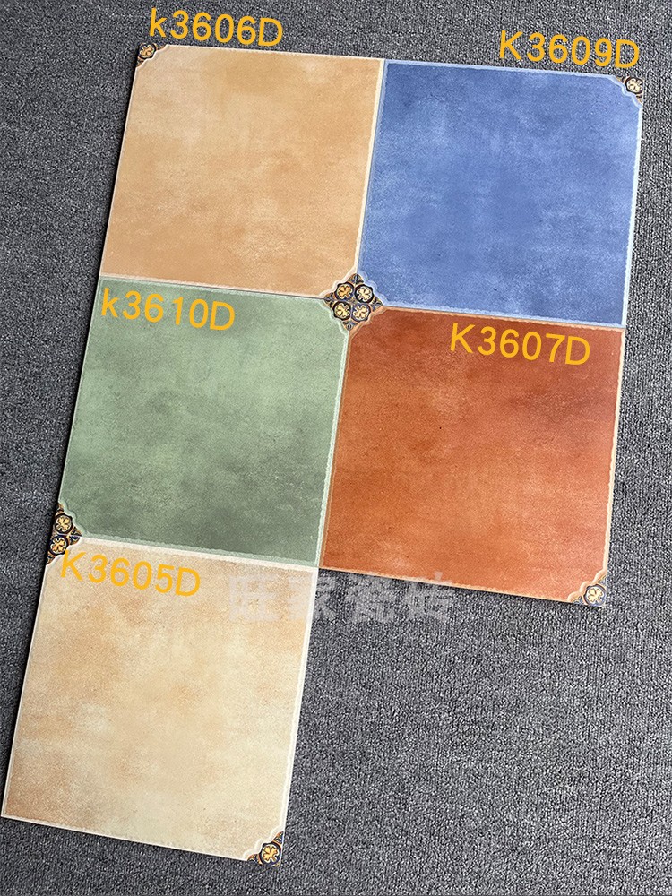 仿古自带角花300x300l田园风瓷砖餐厅厨房阳台卫生间哑光地砖墙砖