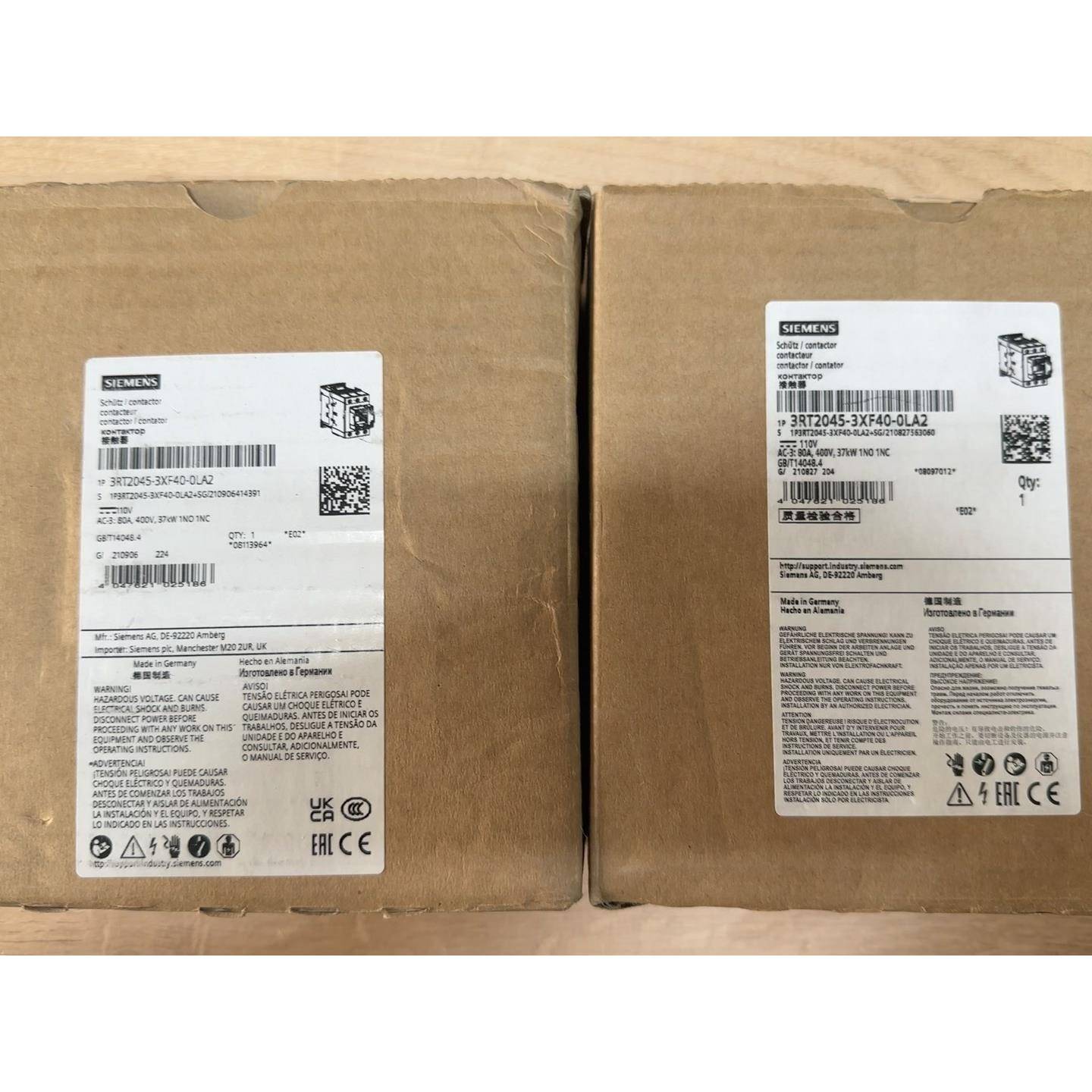 接触器 3RT2045-3XF40-0LA2