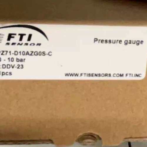 FTI压力表PZ71-D10AZG0S-C，0-10bar量