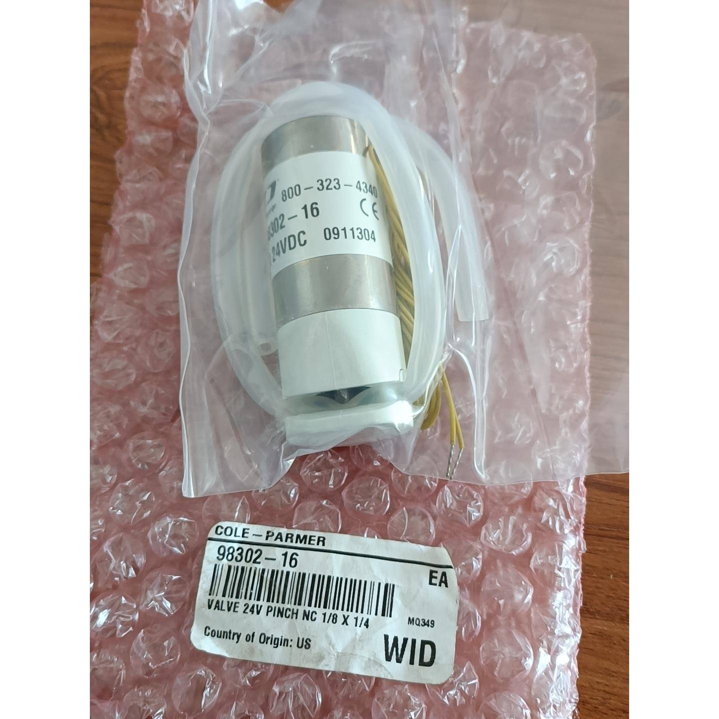 COLE-PARMER夹管阀98302-16，24v常闭，适