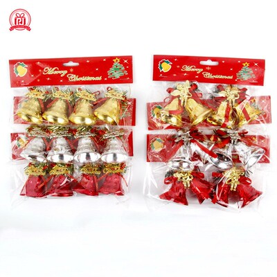 4.5cm Xmas Bells:Plastic Plated Ornaments for Christmas Tree