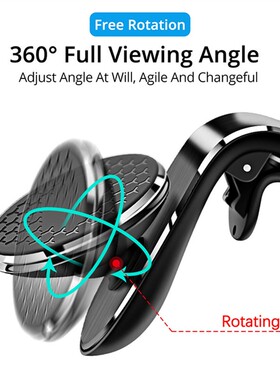 Magnetic Car Phone Holder Air Vent Clip Mount Rotation Cellp