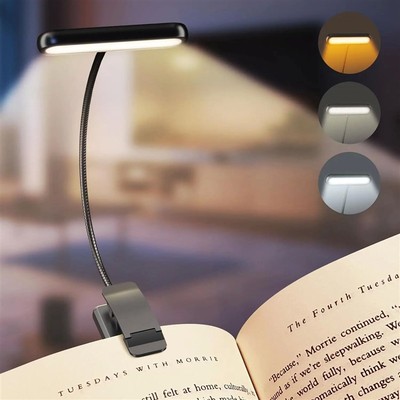 LED Book Light Reading Light Eye Caring Clip-on USB Recharge