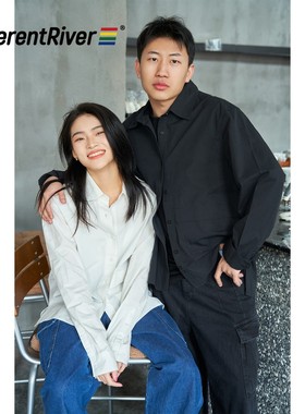 DifferentRiver2022春季【乐园】基础款-简约不对称骑士衬衣