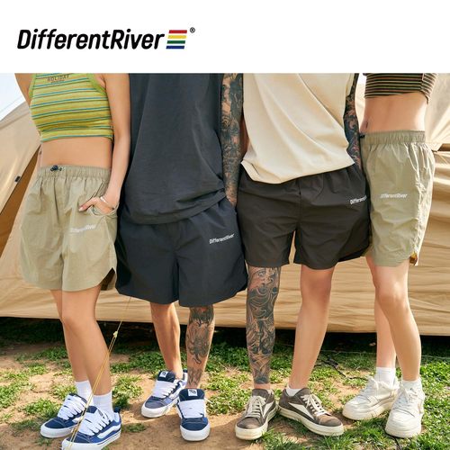 DifferentRiver撞色休闲短裤