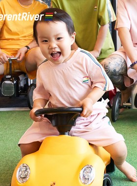 DifferentRiver夏季【乐园】品牌元素-儿童彩虹织带短袖短裤套装