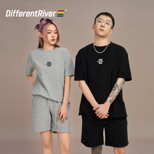 与川简约毛巾布休闲套装