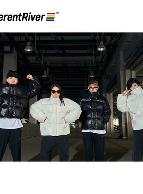 DifferentRiver与川秋冬男女新款加厚版型好看又保暖的纯色羽绒服