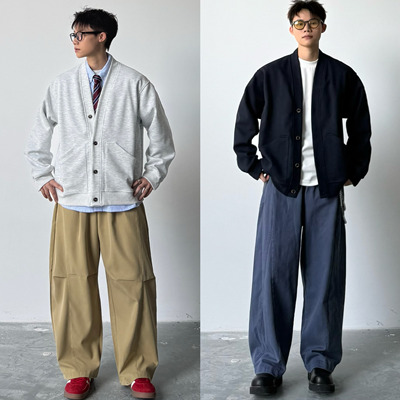 美式复古开衫卫衣男秋季宽松