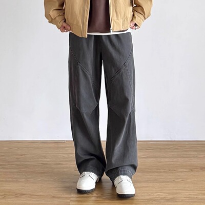 美式复古水洗做旧休闲裤