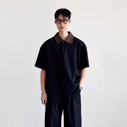 SIIIEND复古撞色老钱风POLO衫