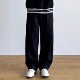 宽松休闲毛呢男女Clean休闲裤 SIIIEND日系弯刀阔腿后松紧西裤 版