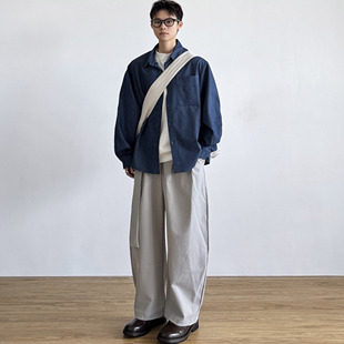 男秋季 衬衫 宽松休闲百搭基础衬衣外套 复古工装 SIIIEND美式