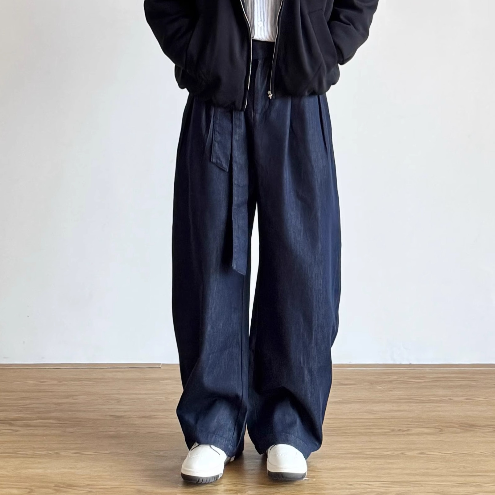 美式日系莱塞尔男宽松休闲裤