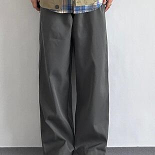 长裤 男女宽松百搭直筒工装 复古纯色卡扣松紧休闲裤 siiiend美式