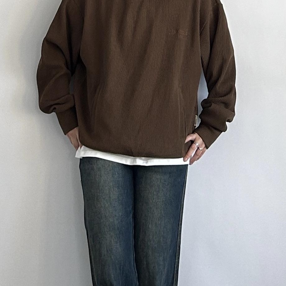 美式复古肌理刺绣垂坠卫衣