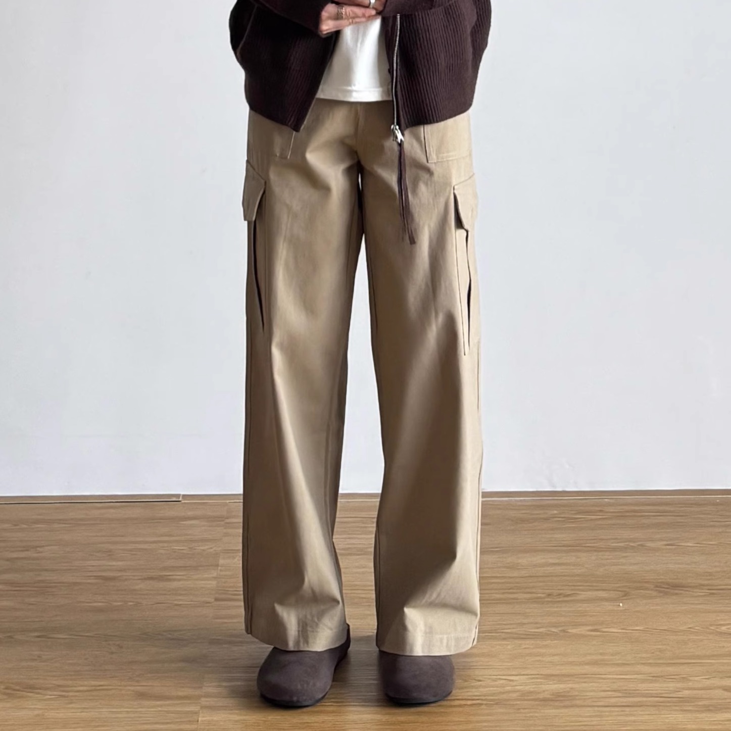 日系复古工装裤宽松直筒休闲裤