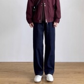高腰宽松休闲百搭Clean裤 SIIIEND日系复古明线直筒牛仔裤 男秋季