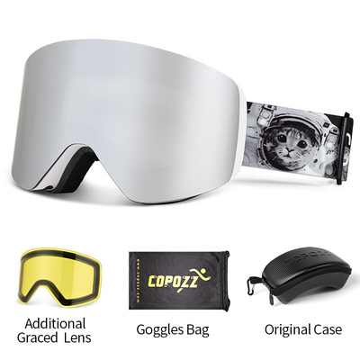 COPOZZ Winter Professional Men Women Ski Goggles Set