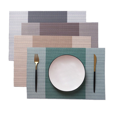 4pcs/ Set PVC Placemats Dining Table Place Mats Non-slip