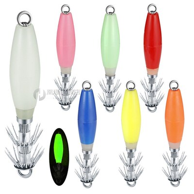 1pcs Shrimp Bait Squid Jig Fishing Lure Luminous Artificial