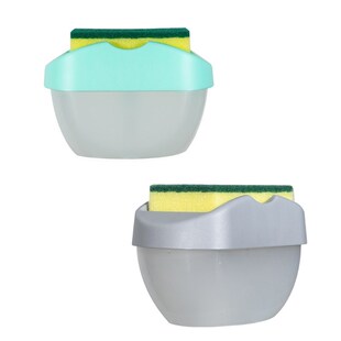 Kitchen Sponge Brush Soap Dispenser Pump Manual Press Cleani