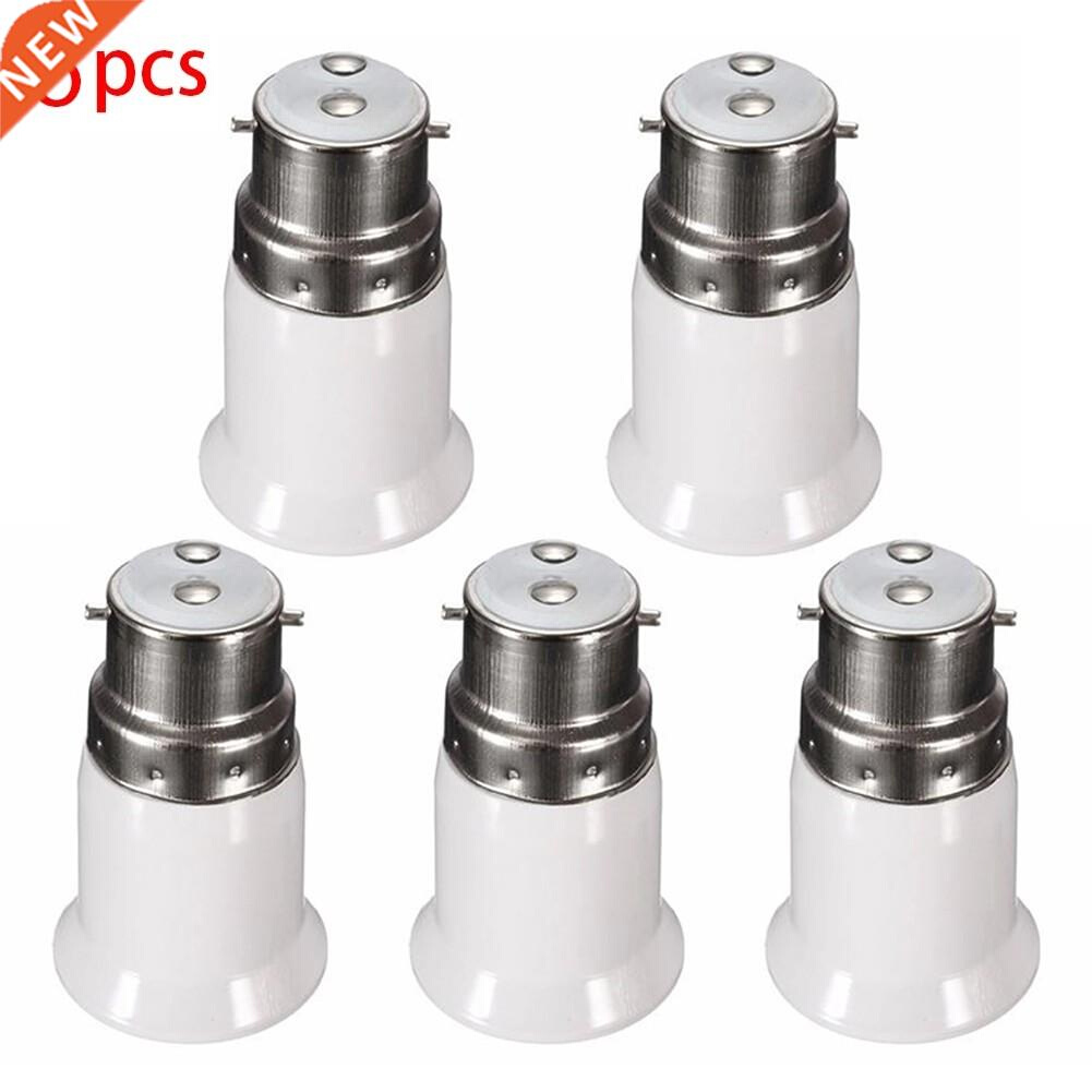 5pcs B22 To E27 Led Lamp Bulb Base Conversion Holder B22 To