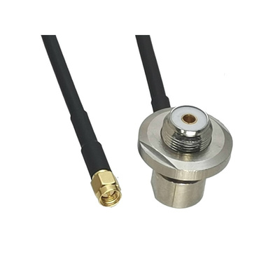 1Pc RG58 SMA Male Plug to UHF SO239 Female Jack Bulkhead Rig