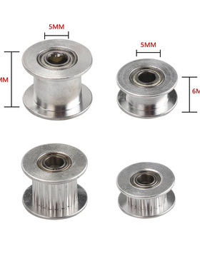 1Pcs GT2 Idler Timing Pulley 20 Tooth Wheel Bore 5mm Alumini