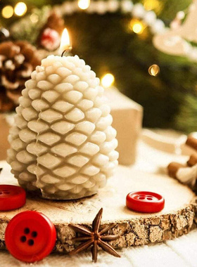 Candle Mould 3D Pine Cones Silicone Mold  Soap Making Cak