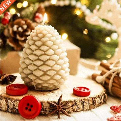 Candle Mould 3D Pine Cones Silicone Mold  Soap Making Cak