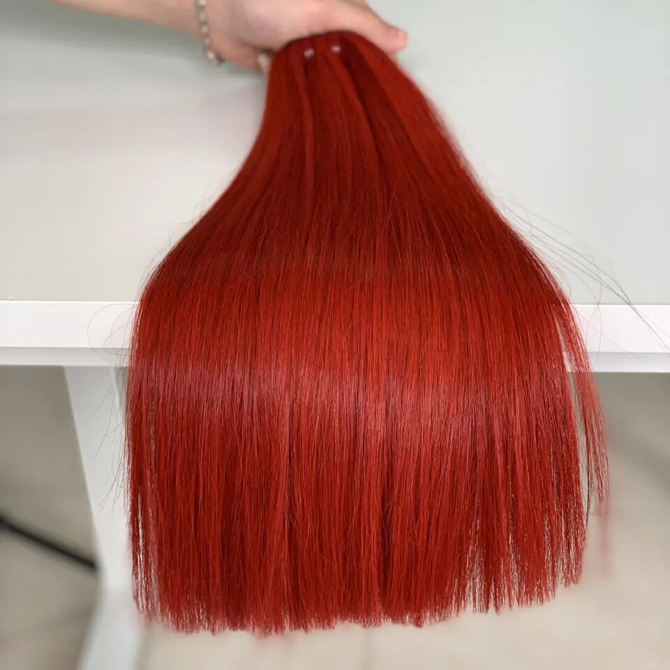 Red Bone straight super double drawn bundle 100g 亮红色高幅