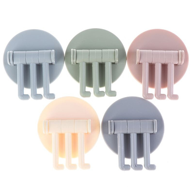 1pc Bathroom Hooks Creative Seamless Paste  Branch Rotatin