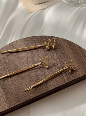 Web celebrity letter hairpin metal one word clip can be comb