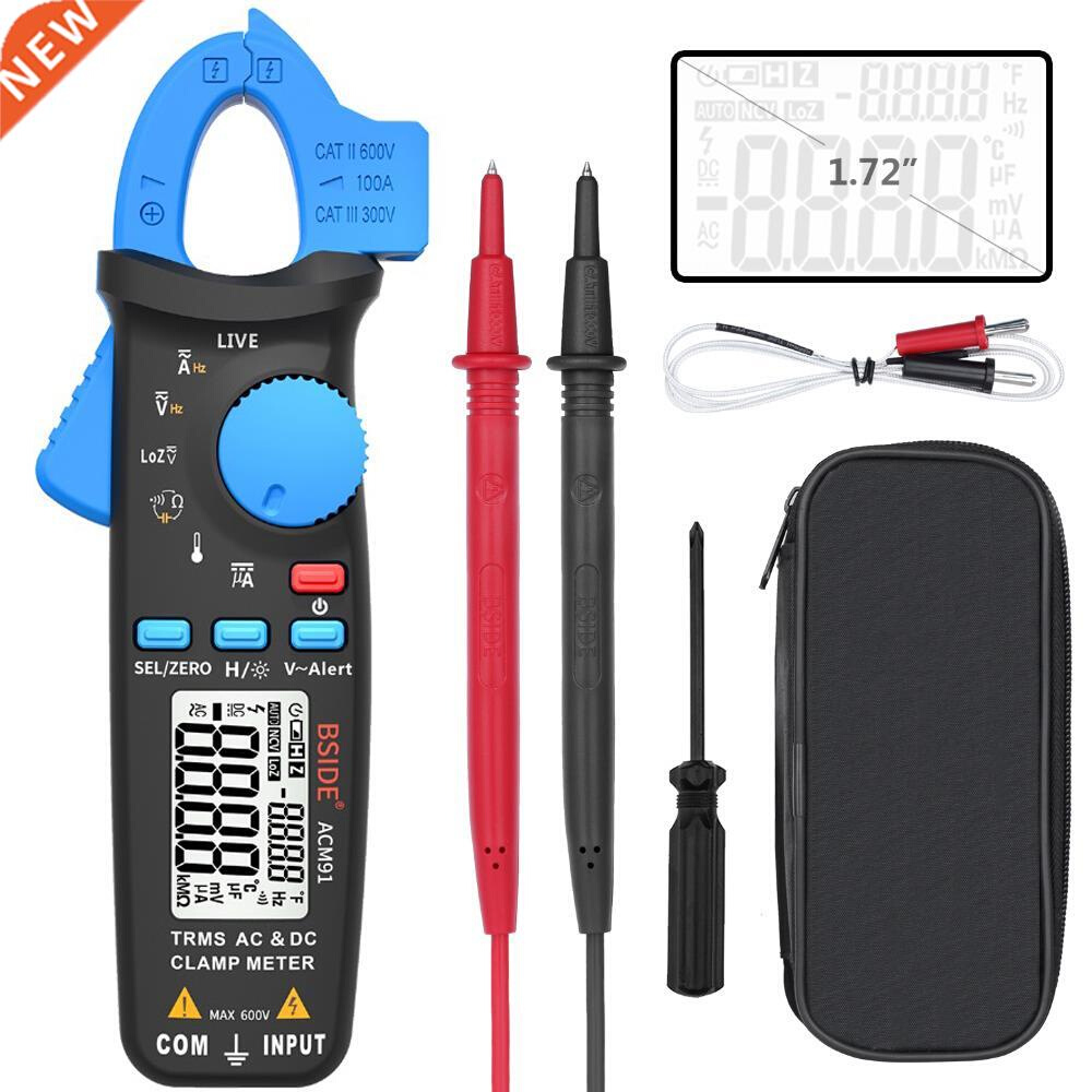Pocket Digital Clamp Meter Multimeter BSIDE ACM91 DC AC Curr