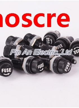 10pcs/lot 5*20mm glass fuse holders 5x20 black insurance tub