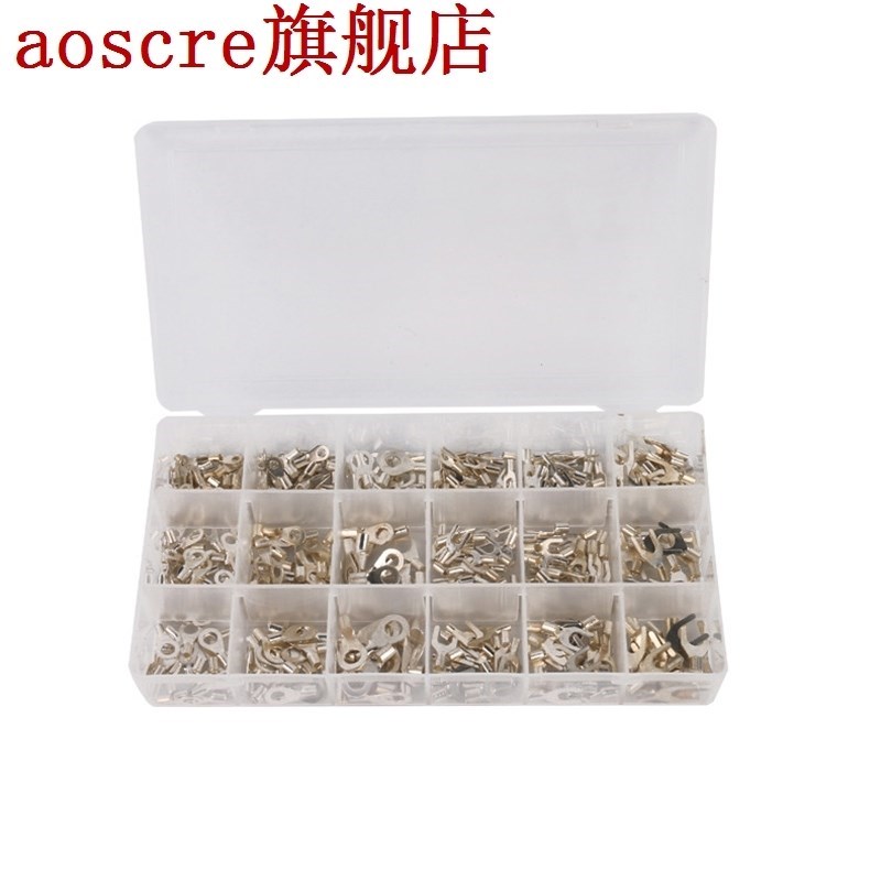 420Pcs/Box 18 In 1 Terminals Non-Insulated Ring Fork U-type