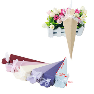 10/20/50Pcs Ice Cream Cone Wedding Candy Box Favor Gift跨境